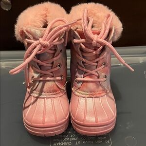 London Fog Pink Tie-Dye Kids Boots